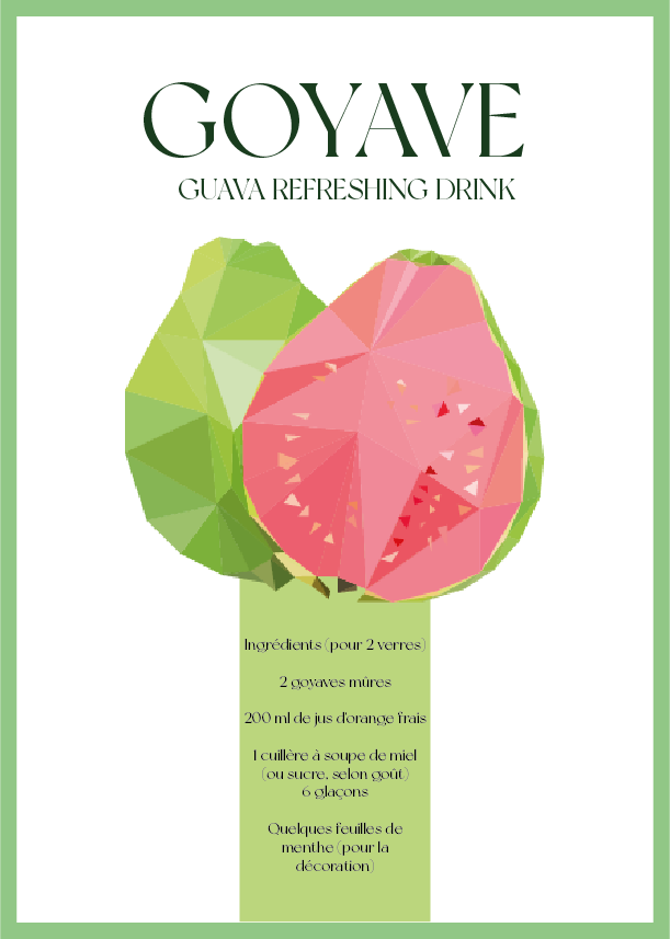 Affiche de cocktail à la goyave